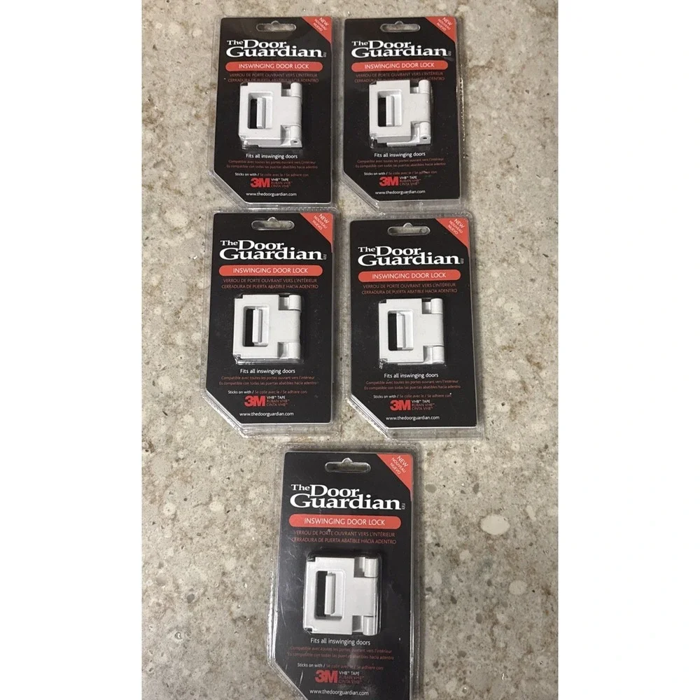 5 The Door Guardian Lock for in-Swinging Doors, Home Security Latch Device Child